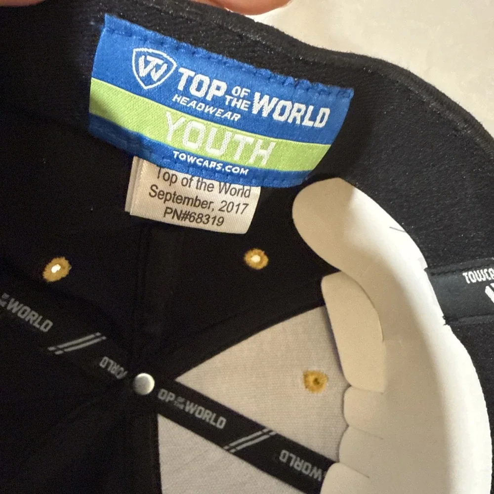 TOP OF THE WORLD Hat Boys Youth Black Adjustable Mizzou Tigers Cotton Baseball
